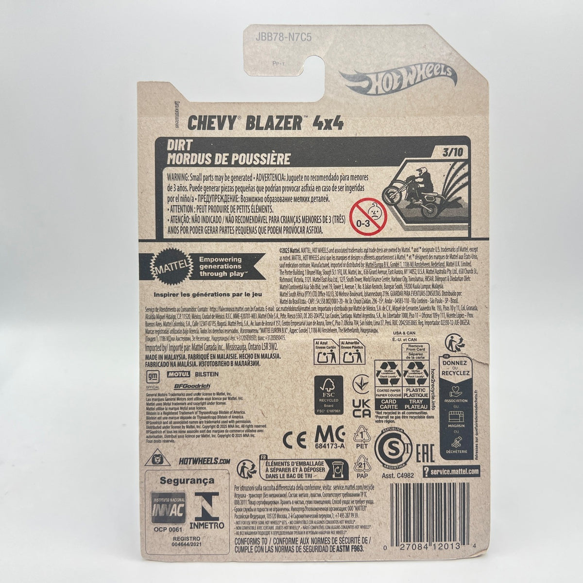 HW Chevy Blazer 4x4 Rust Copper 81/250 Dirt 3/10