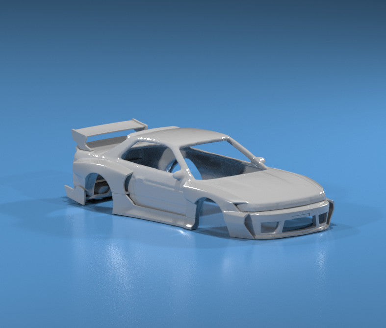 FatBoi Style Wide Body Kit for Hot Wheels Nissan Silvia S13 - Resin - 3d Printed