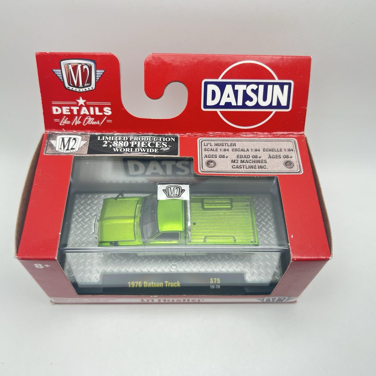 M2 Machines S75 Auto-Japan Li'l Hustler 1976 Datsun Truck 19-70 Green 1:64