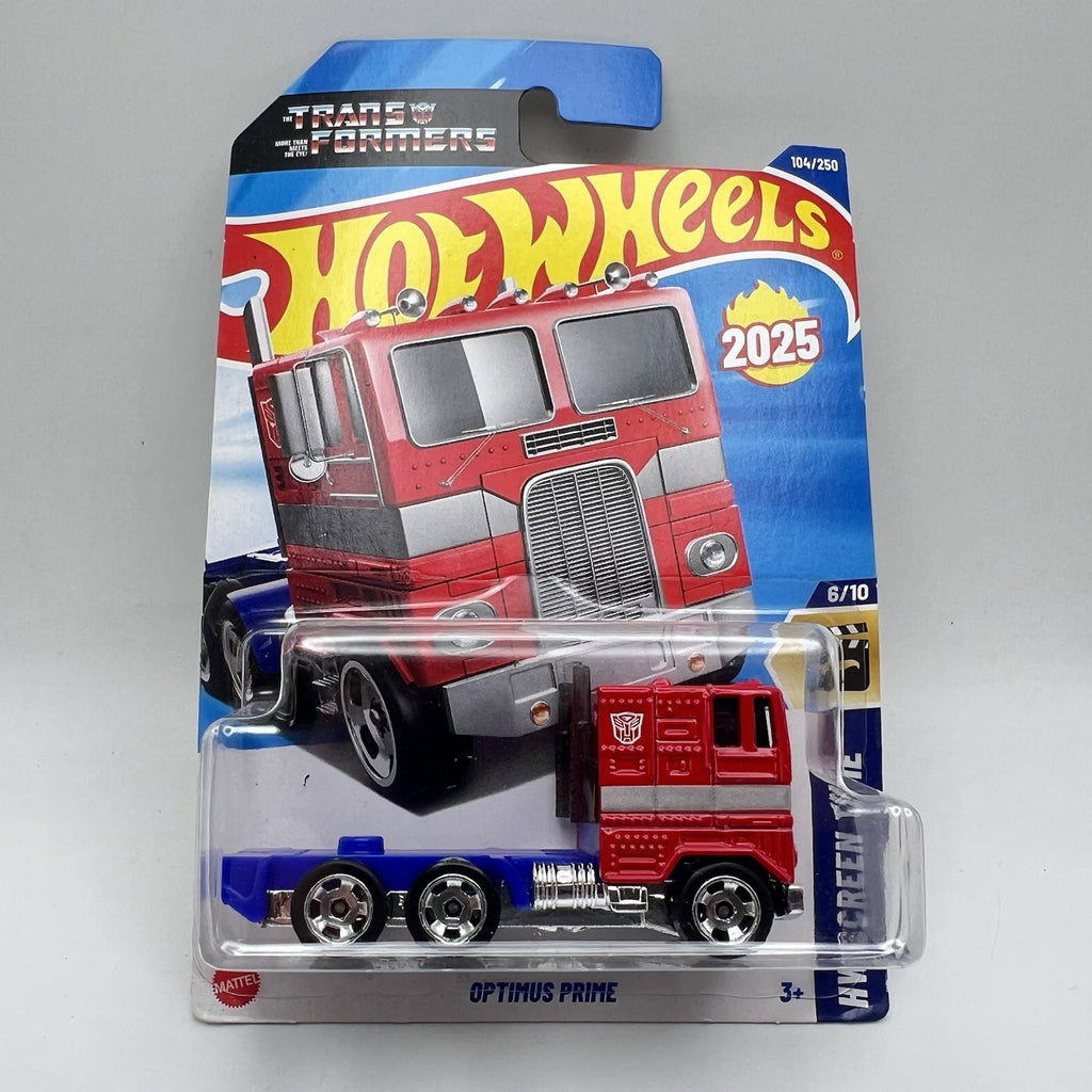 2025 HOT WHEELS F CASE TRANSFORMERS OPTIMUS PRIME RED HW SCREEN TIME 6/10