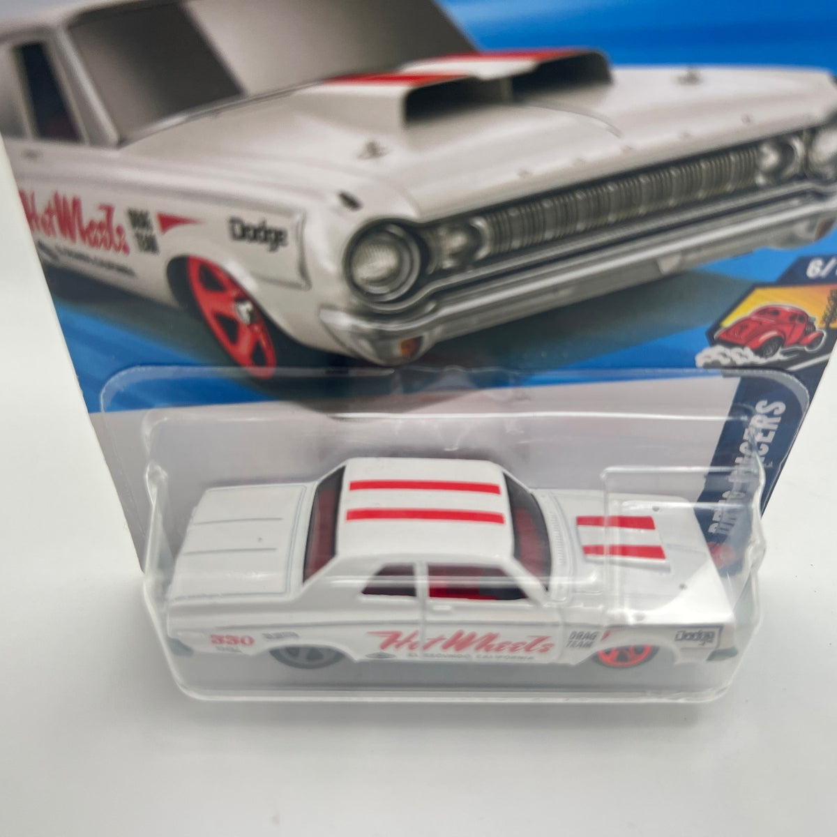 New! Hot Wheels '64 Dodge 330 White #126