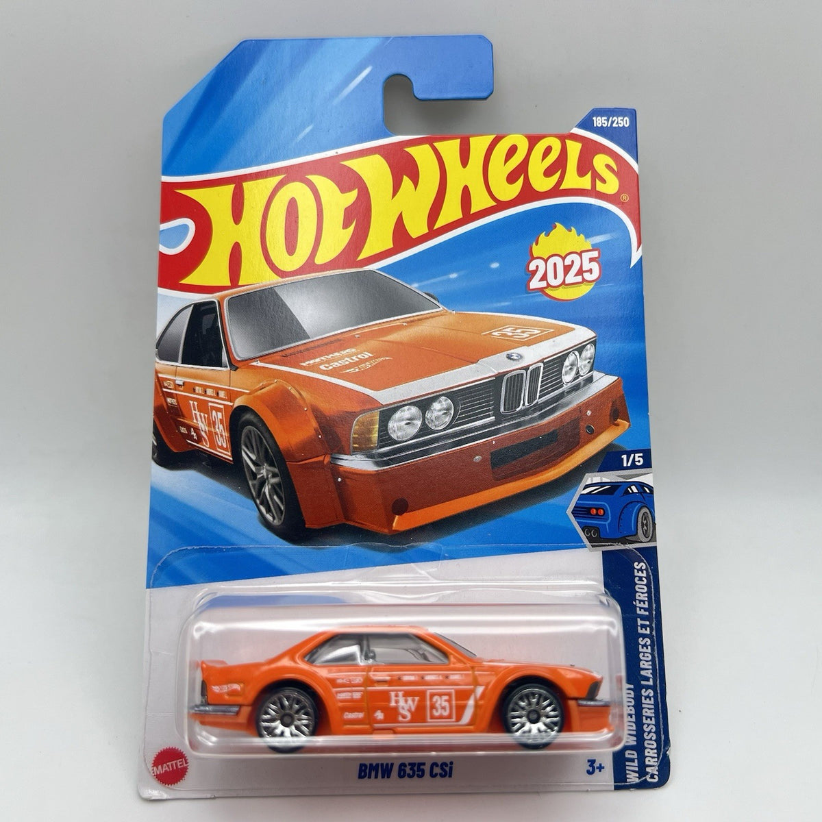BMW 635 CSi 185/250 Hot Wheels 2025  Wild Widebody 1/5 orange