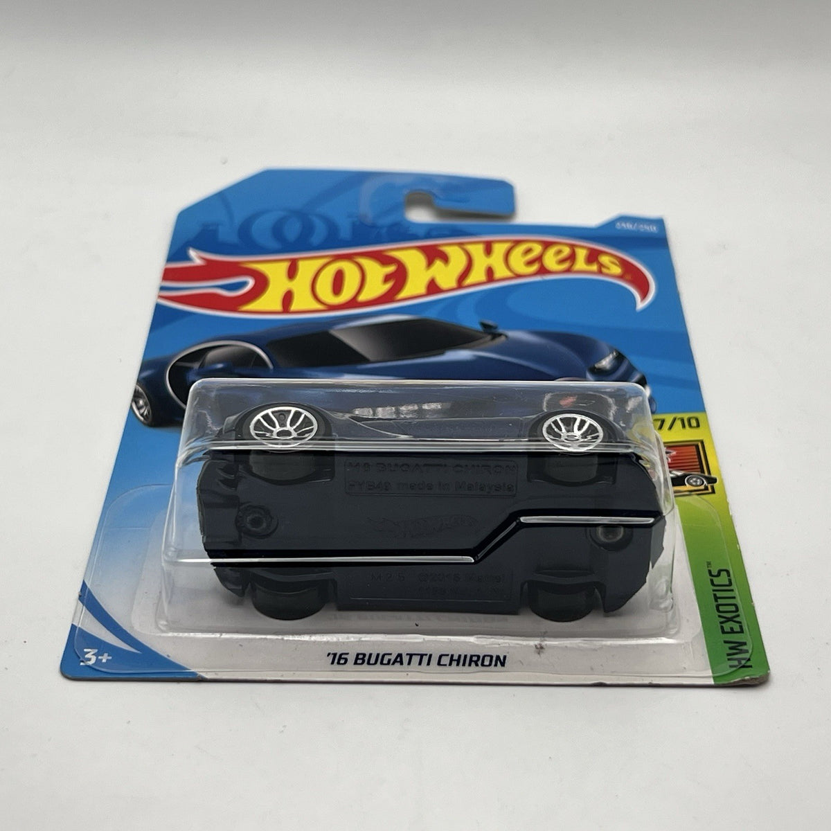 HOT WHEELS 2019 M/L #236/250 '16 Bugatti Chiron 7/10 HW Exotics blue