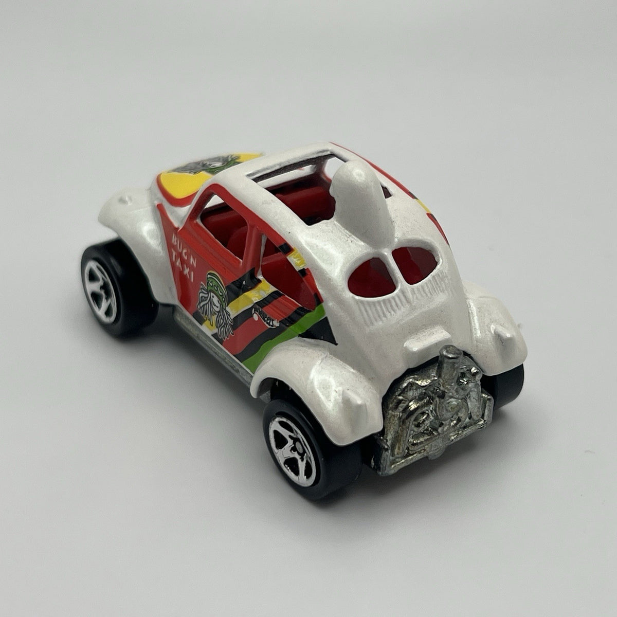 Hot Wheels Bug n Taxi 1983 VW Beetle Baja Mattel Red and WHITE Vintage