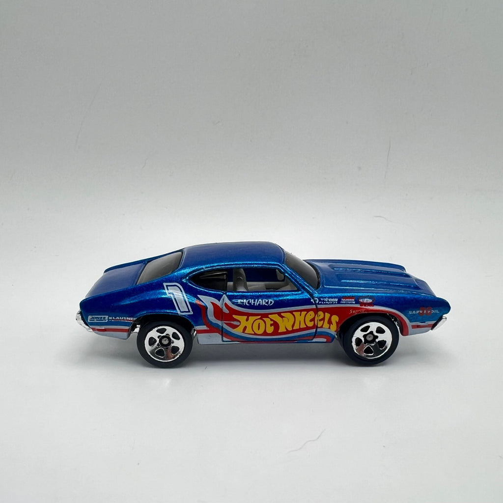 Hot Wheels Olds 442 Blue Hot Wheels Racing Flames LOOSE 1/64