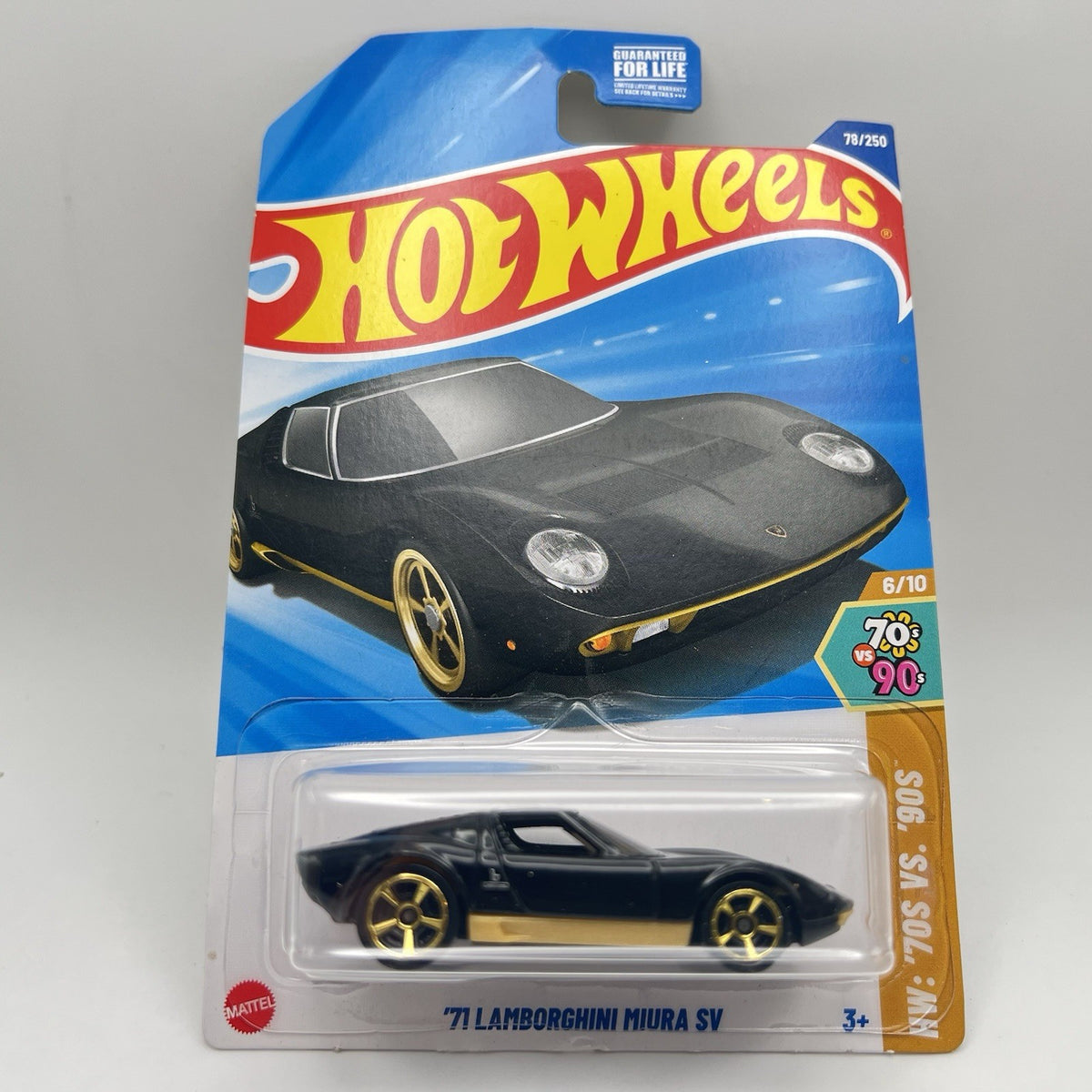 2025 Hot Wheels Mainline HW: '70's vs. '90's 1971 Lamborghini Miura SV Car