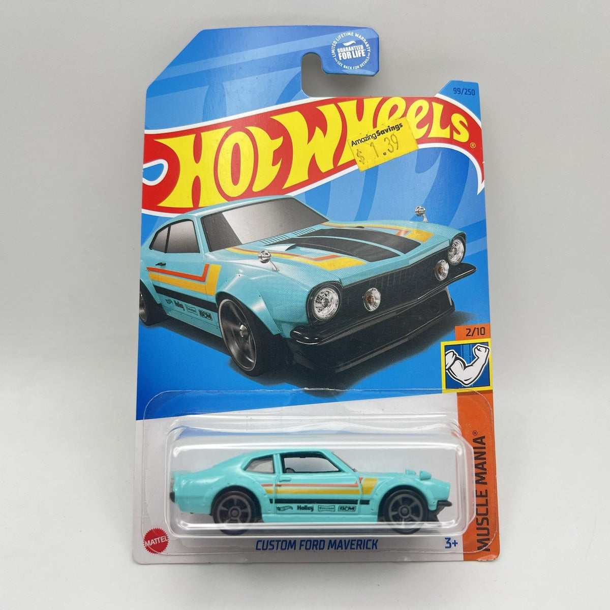 Custom Ford Maverick Muscle Mania 2/10 Turquoise Hot Wheels 2023  #99 NIP NEW