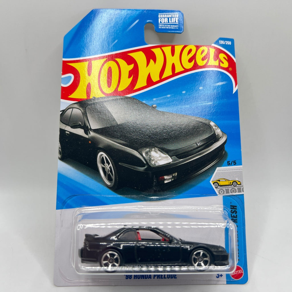 Hot Wheels 98 Honda Prelude 136/250 Factory Fresh 5/5 Black 1:64 Diecast