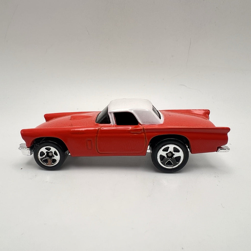 hot wheels 57 thunderbird In Orange With White Top.