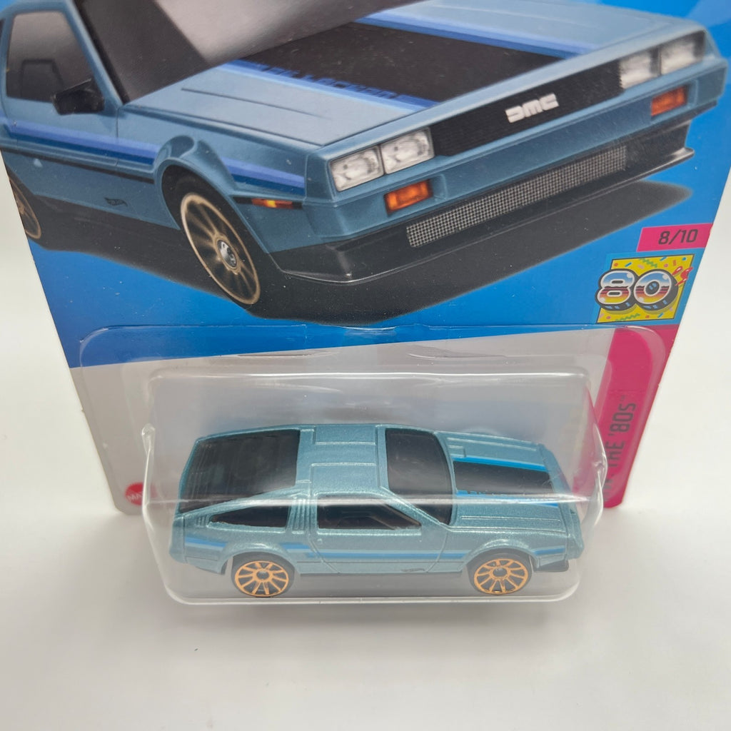 Hot Wheels DMC DeLorean 101/250 HW The 80s 8/10 Ice Blue 1:64 Diecast