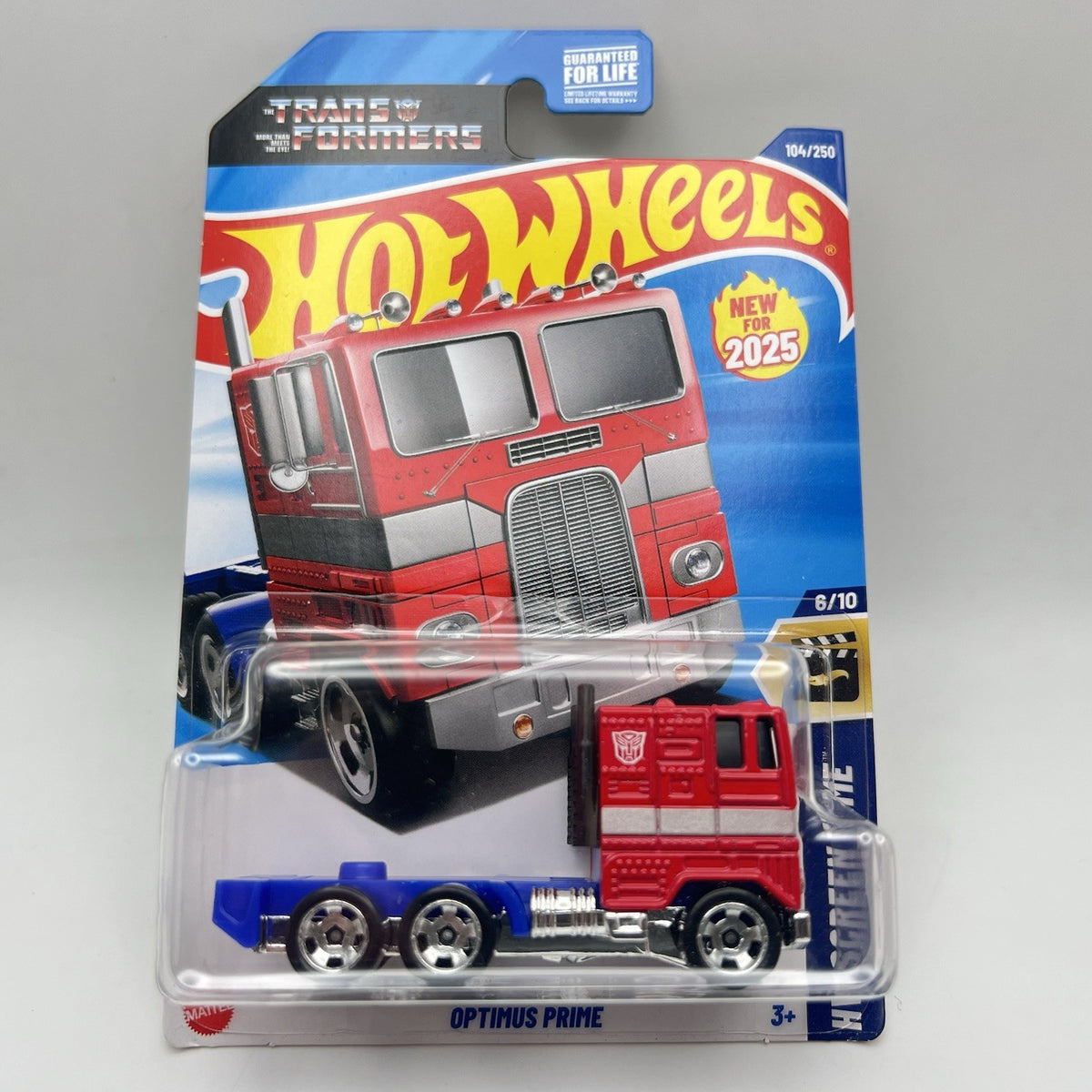 2025 HOT WHEELS F CASE TRANSFORMERS OPTIMUS PRIME RED HW SCREEN TIME 6/10