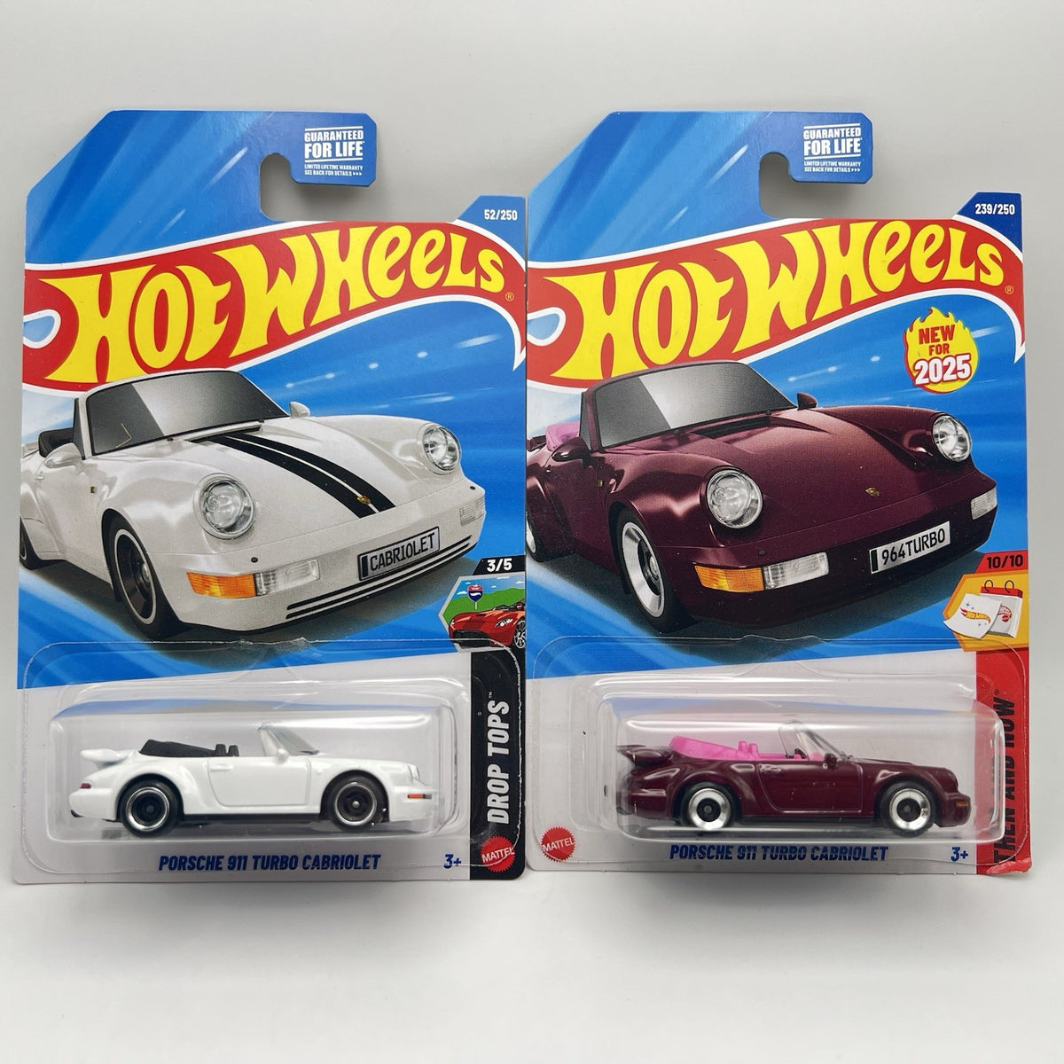 Hot wheels Porsche 911 Turbo Cabriolet #52 - 2026 Drop Tops +2025 #239 -2pcs
