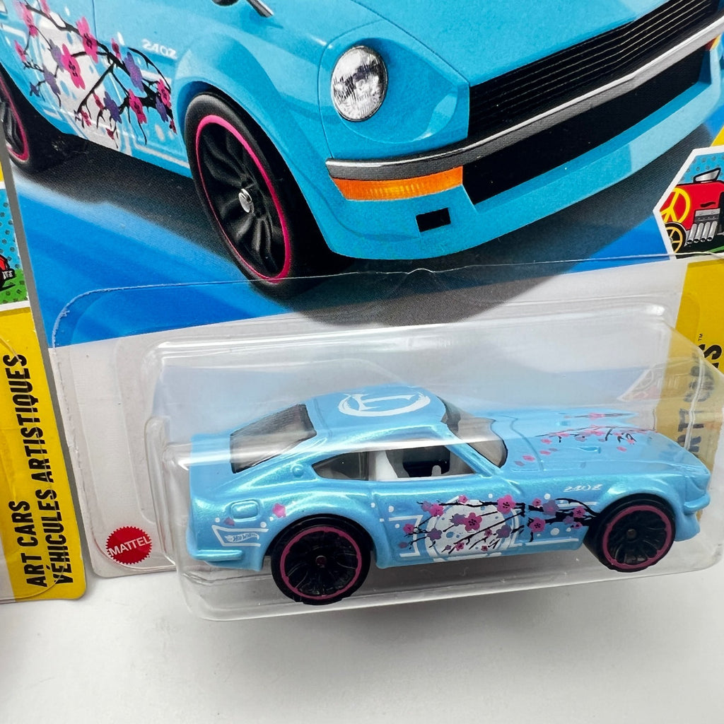 2025 Hot Wheels Datsun 240z Pink & Blue Cherry Blossom JDM Lot Of 2