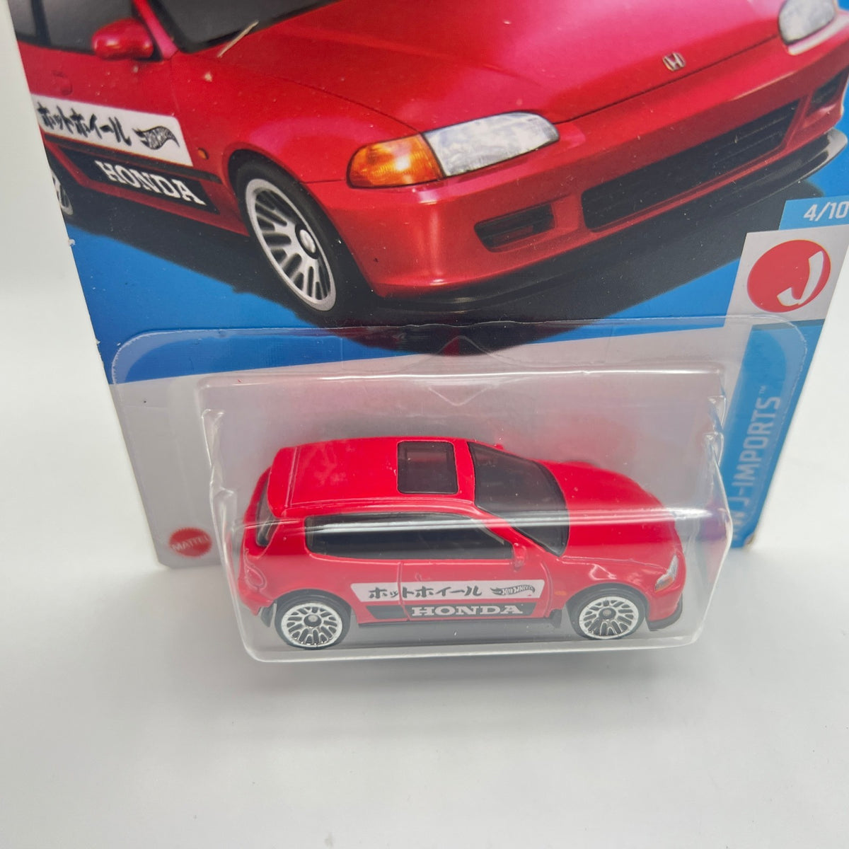 Hot Wheels 92 Honda Civic EG HW J-Imports 4/10 Red 95/250 2021