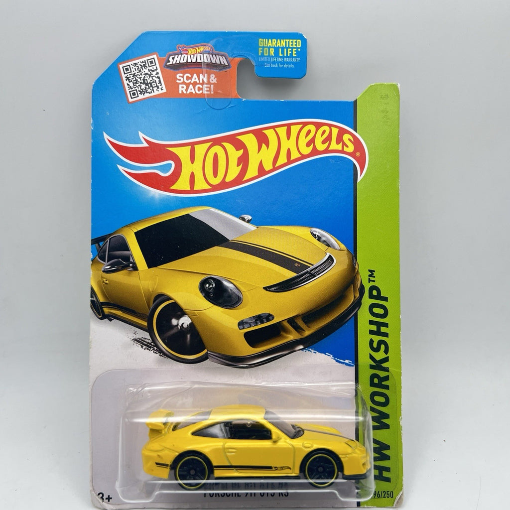 Hot Wheels Yellow Porsche 911 GT3 RS HW Workshop Night Burnerz