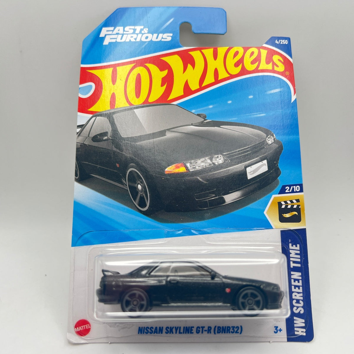 Hot Wheels Nissan Skyline GT-R BNR32 4/250 HW Screen Time 2/10 Black