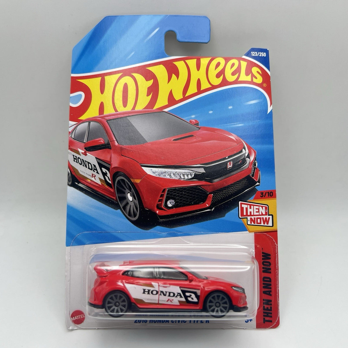2025 Hot Wheels Red 2018 Honda Civic Type R 123/250 Then And Now 3/10