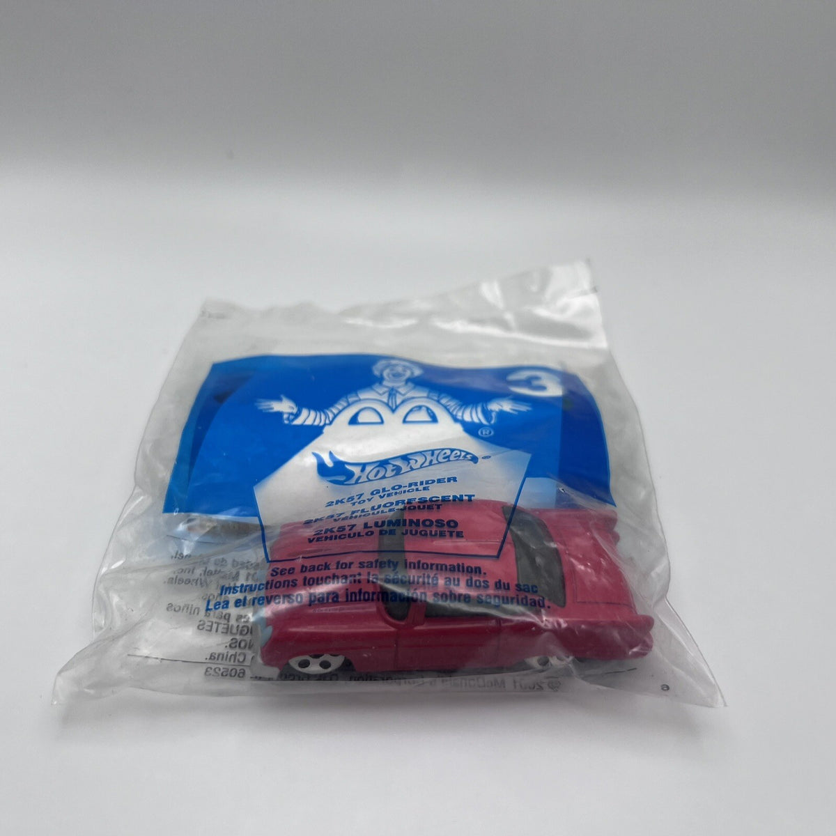 2001 McDonalds Hot Wheels #3 2K57 Glo-Rider (Red)