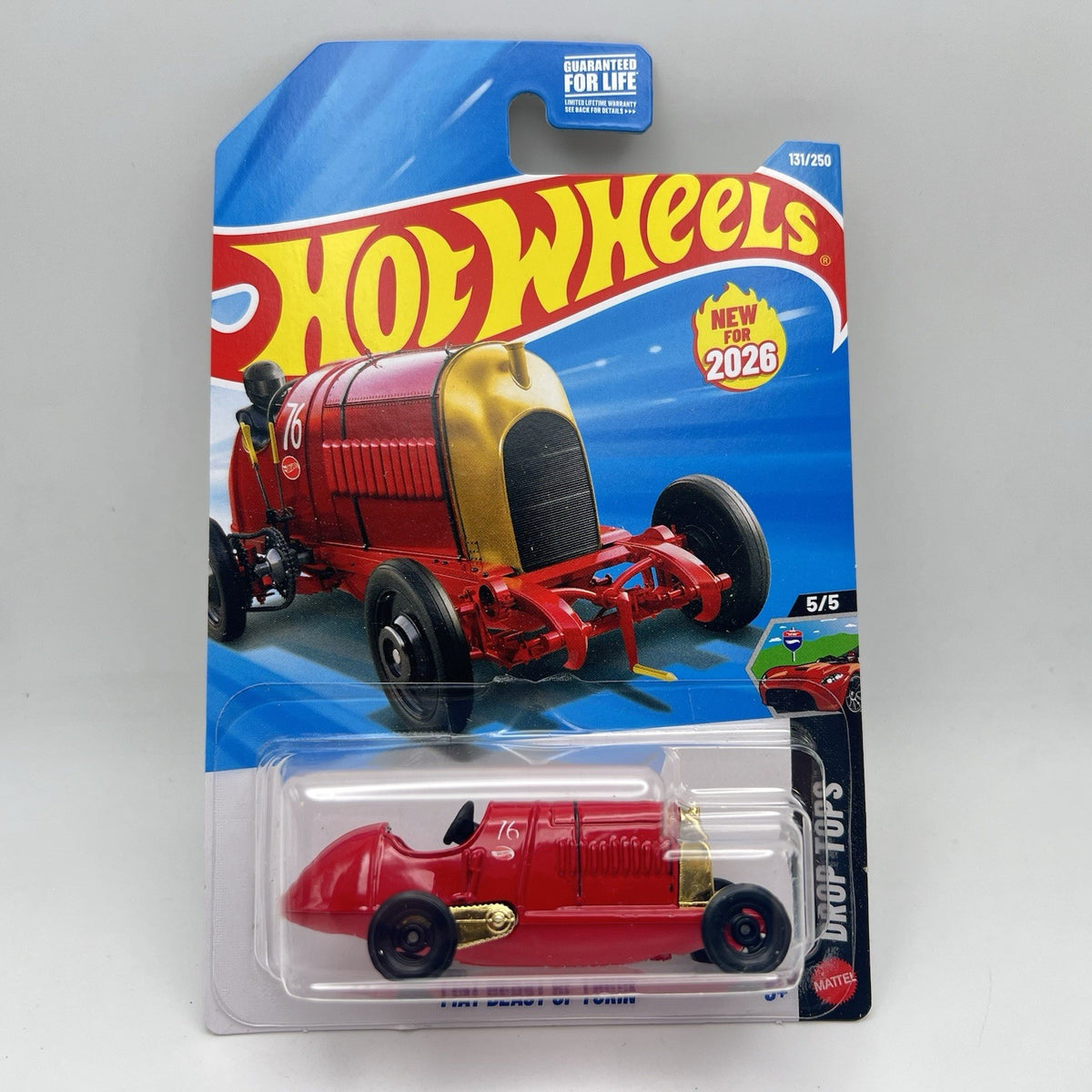 Hot Wheels 2026 Fiat Beast Of Turin Red 5/5 Drop Tops 131/250