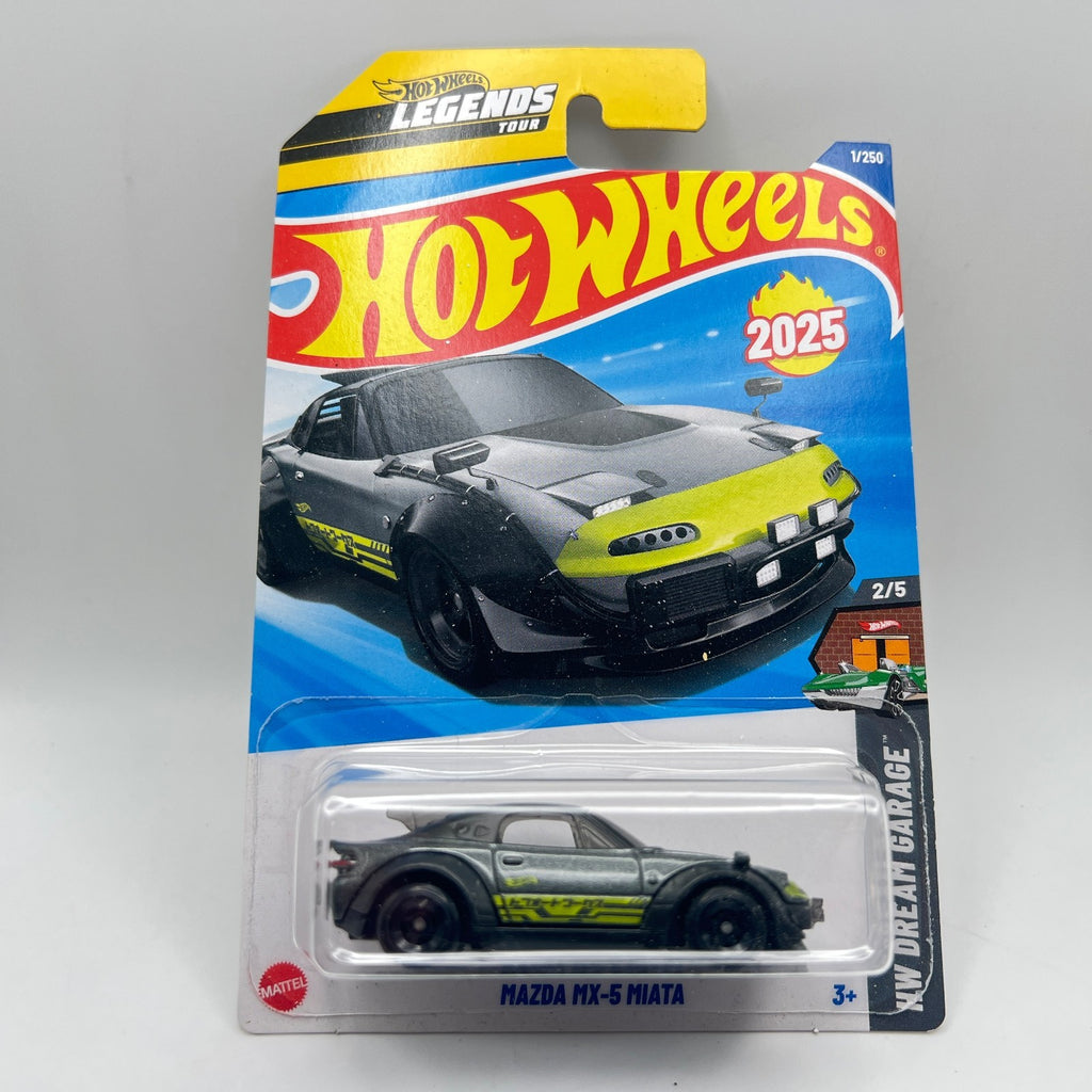 Hot Wheels Mazda MX-5 Miata Gray Legends Tour HW Dream Garage 2/5 1/250 2025