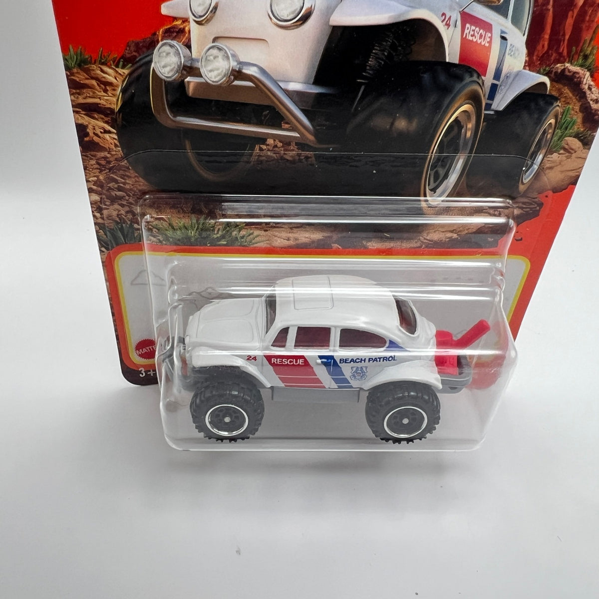 Matchbox Volkswagen Beetle 4x4 Beach Patrol 43/100 White 1:64 Diecast