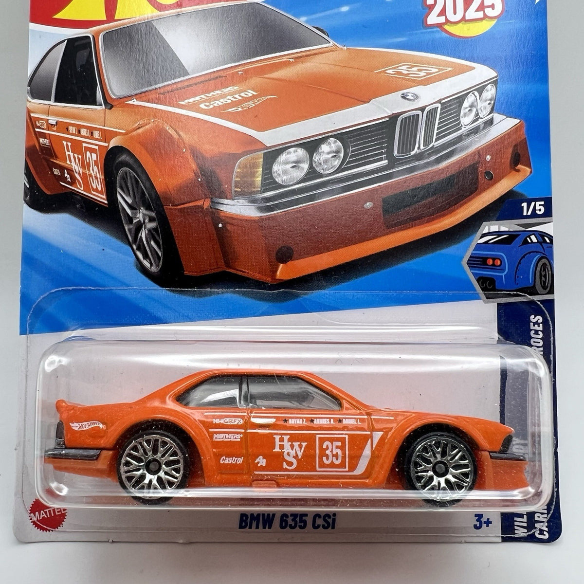 BMW 635 CSi 185/250 Hot Wheels 2025  Wild Widebody 1/5 orange