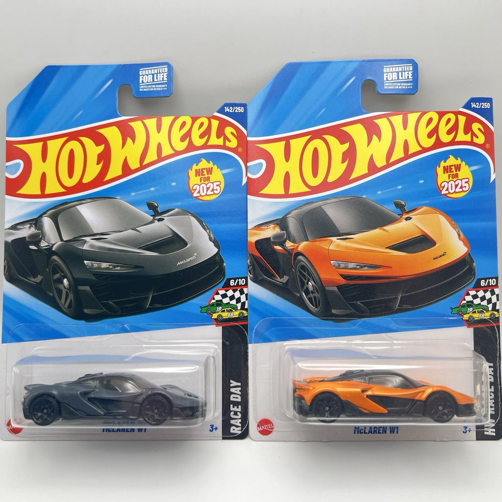 🔥Hot Wheels McLaren W1 Orange & Grey Lot of 2🔥
