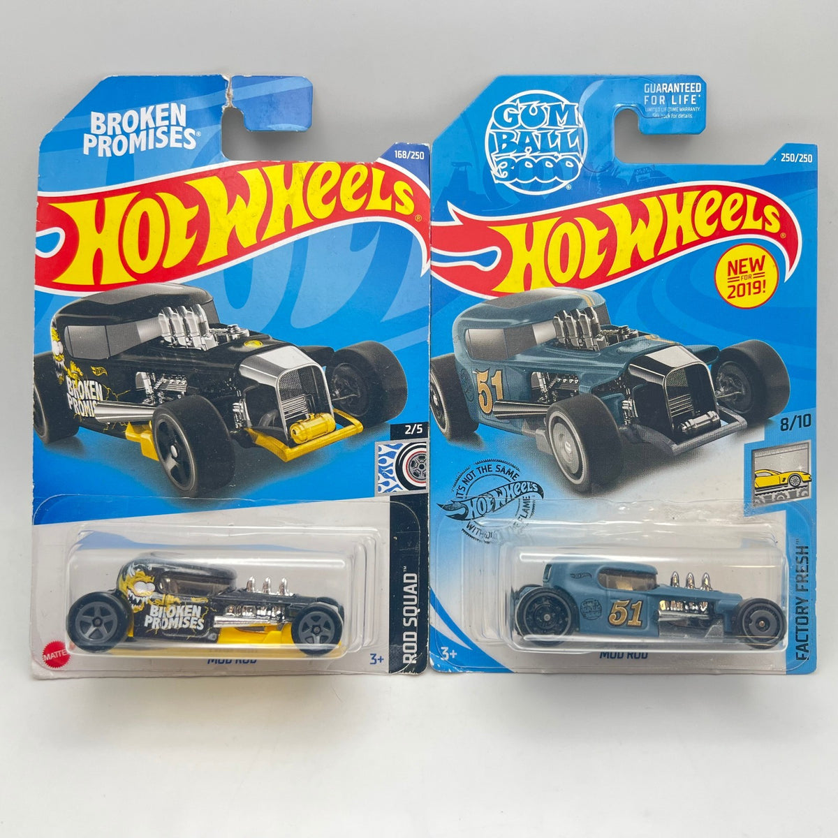 Hot Wheels MOD ROD - 2 Variations - Lot Of 2 - Black & Blue