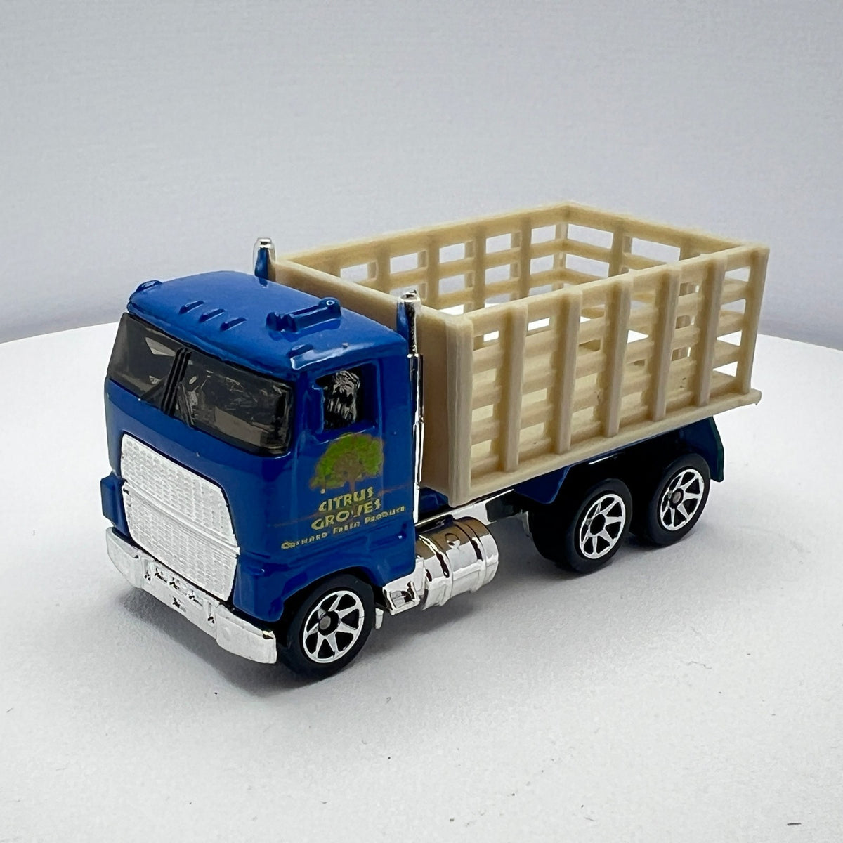 Hot Wheels Stake Bed Truck Blue Citrus Groves 1981 LOOSE 1/64