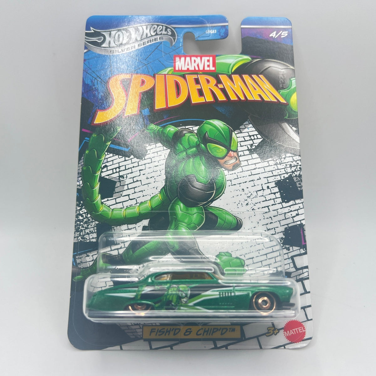 Hot Wheels Silver Series Fish'd & Chip'd Spider-Man 4/5 Green 1:64