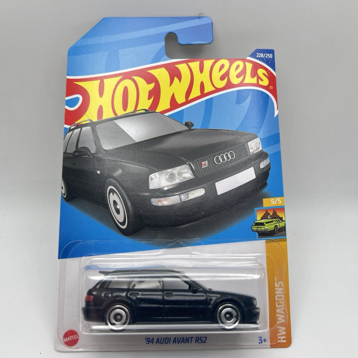 Hot Wheels '94 Audi Avant RS2 HW Wagons Series #5/5 Black Diecast 1:64 Scale New