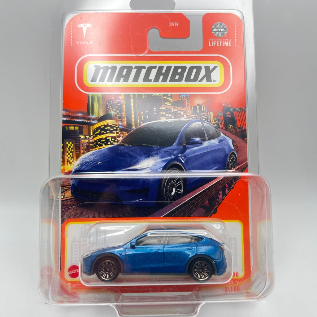Matchbox Tesla Model Y Blue 3/100 The Vault
