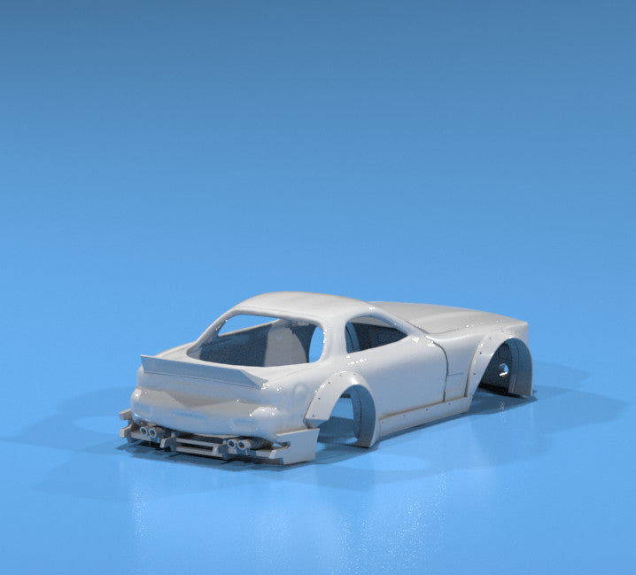 Boss Stile Wide Body Kit For Hot Wheels Mazda RX7 FD - Resin - 3d Printed