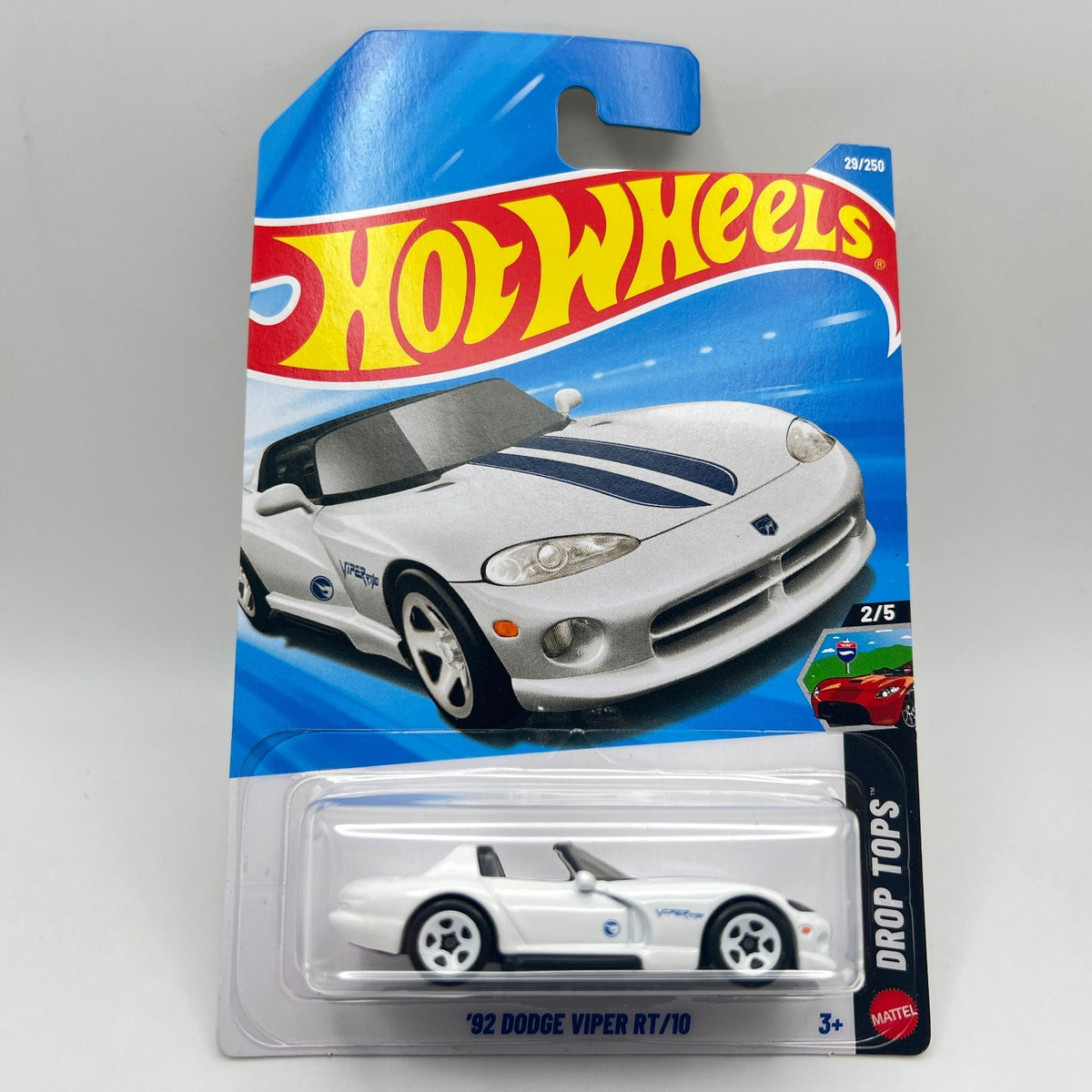 Hot Wheels 92 Dodge Viper RT/10 29/250 Drop Tops Treasure Hunt White