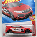 2025 Hot Wheels Red 2018 Honda Civic Type R 123/250 Then And Now 3/10