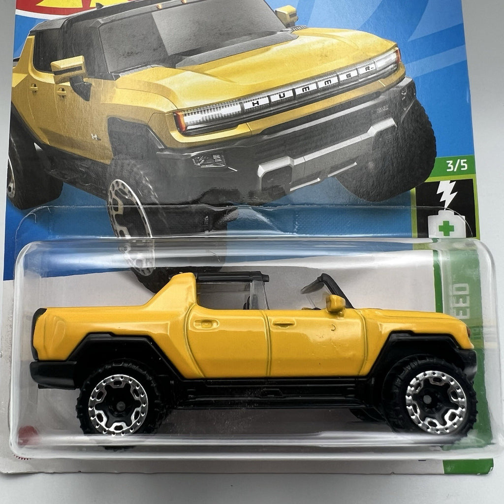 Hot Wheels GMC Hummer EV-Brand New mainline long card HW GREEN SPEED 130/250