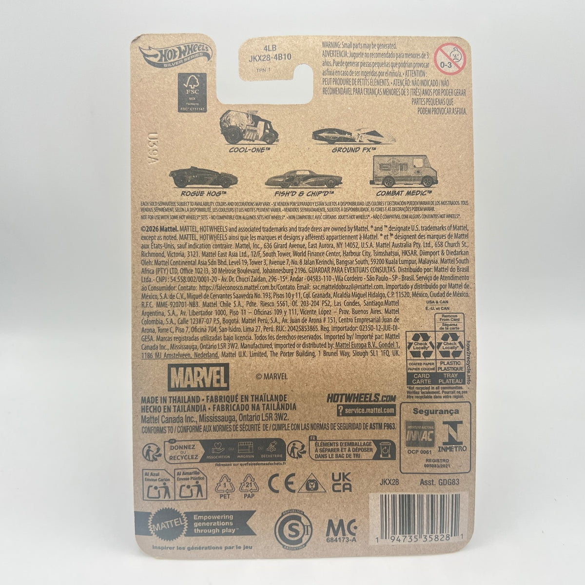 Hot Wheels Silver Series Fish'd & Chip'd Spider-Man 4/5 Green 1:64