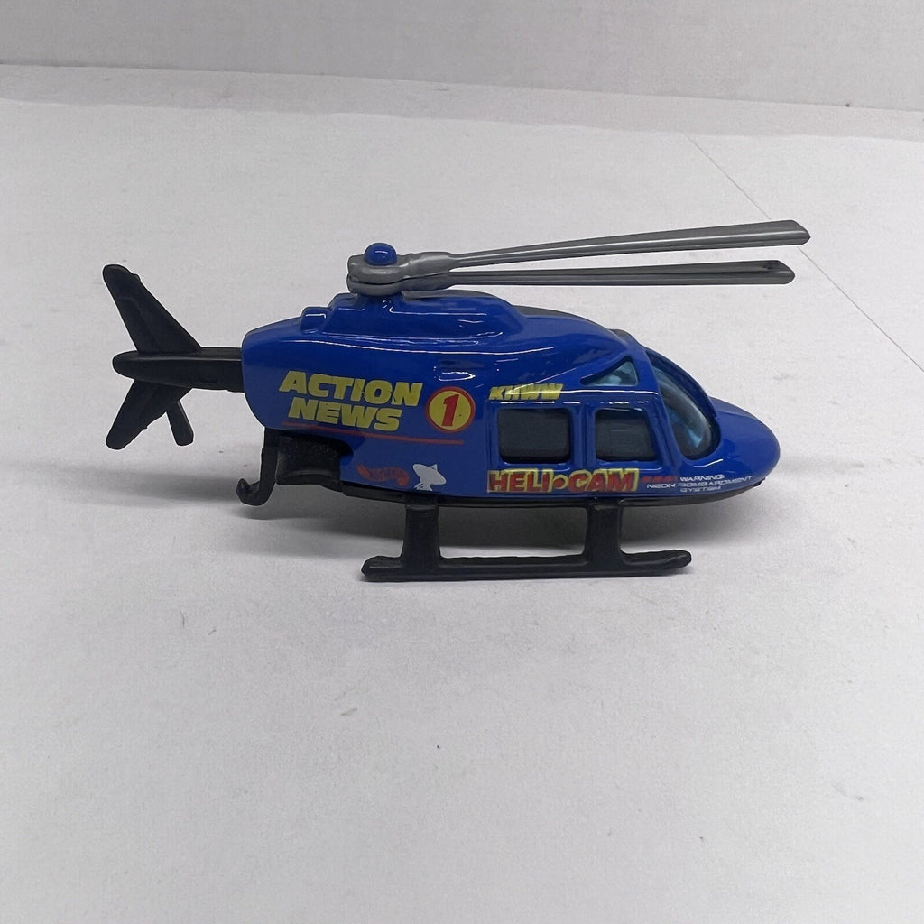Vintage 1989 Hot Wheels - #1 Action News Heli-Cam Helicopter