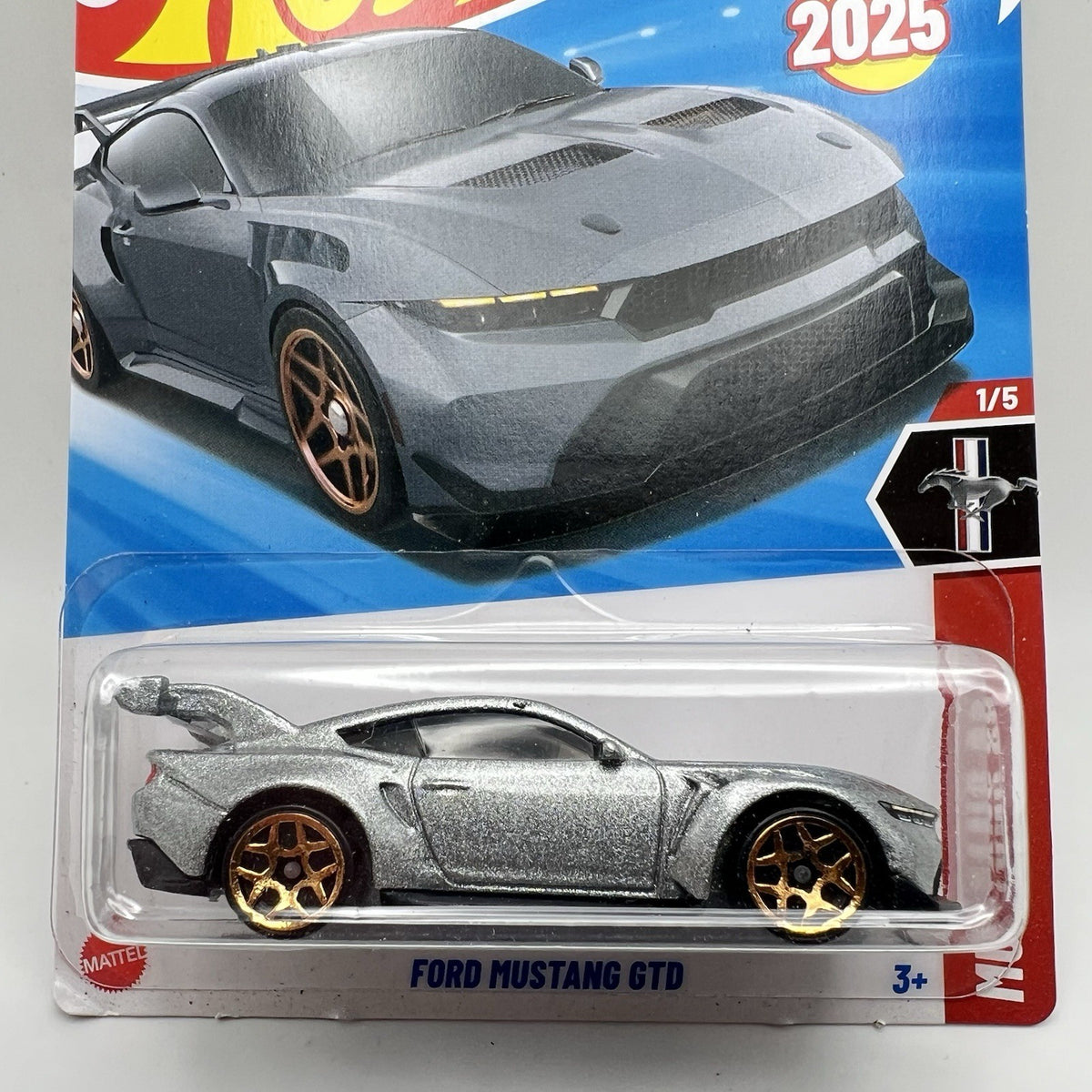 Hot Wheels Silver Ford Mustang GTD MUSTANG 60 1/5 #34/250 New On Card