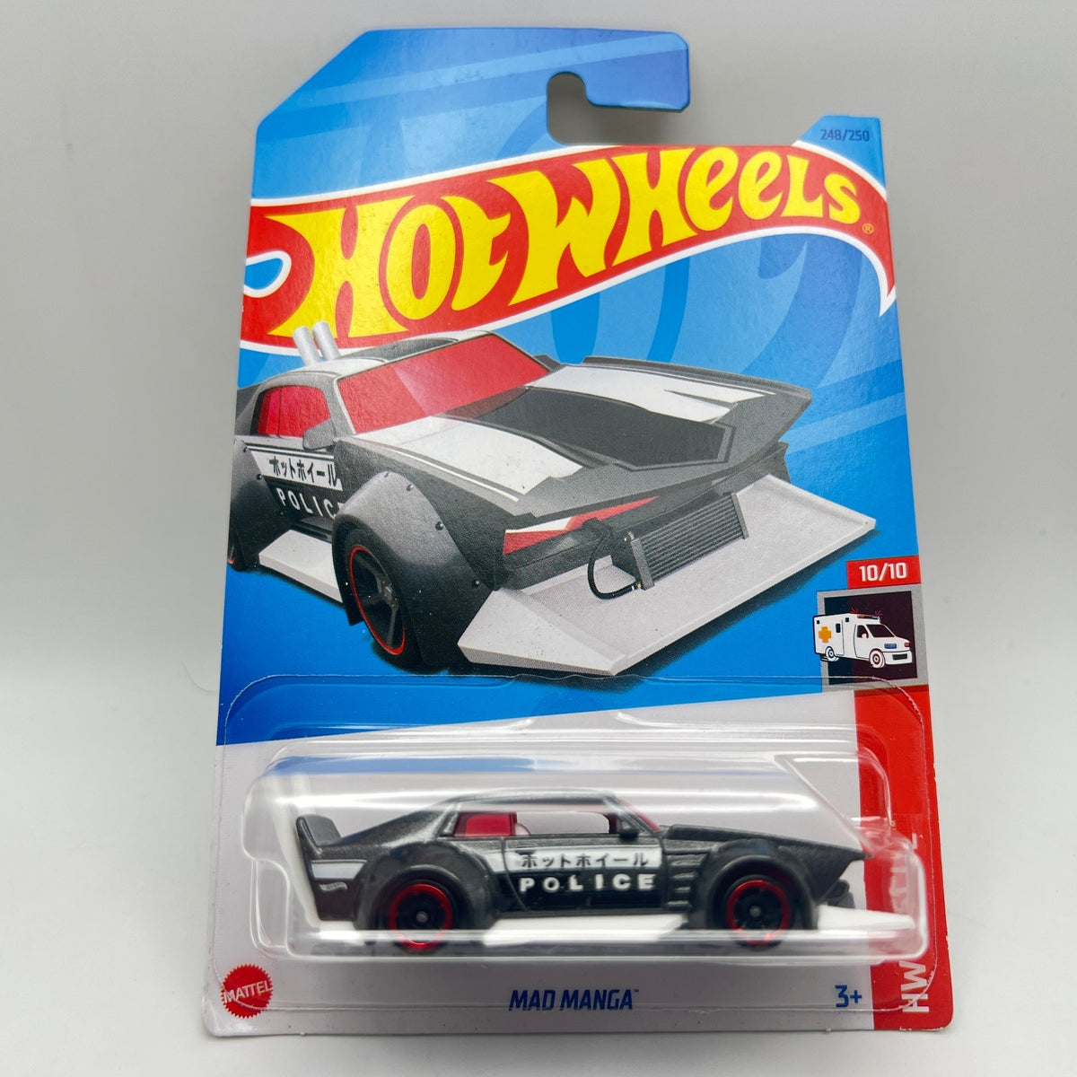 Hot Wheels Mad Manga Black Police 248/250 HW Rescue 10/10 1:64 Diecast