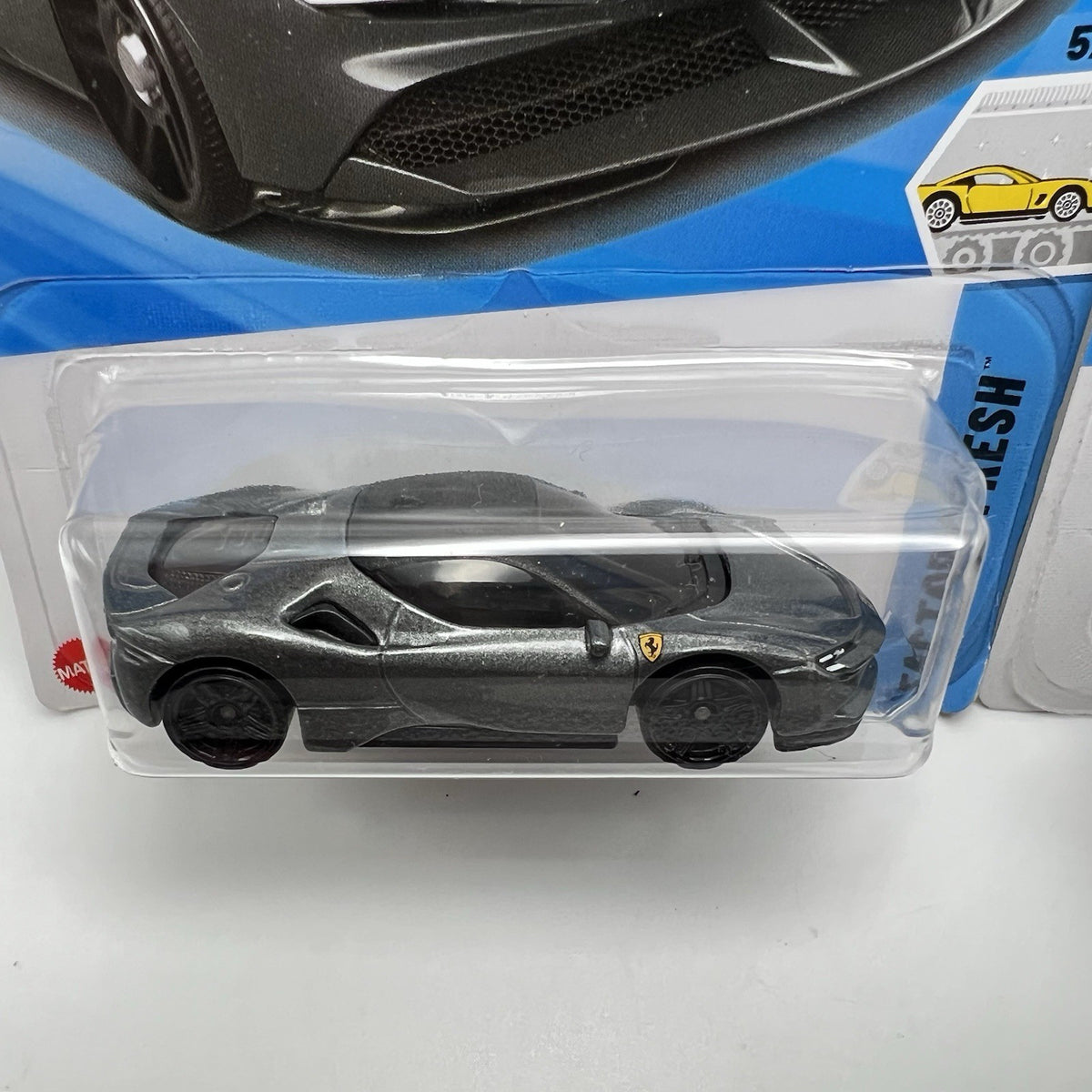Hot Wheels 2019 Ferrari SF90 Stradale Twin Turbo Hypercar Lot of 2 Grey & Blue